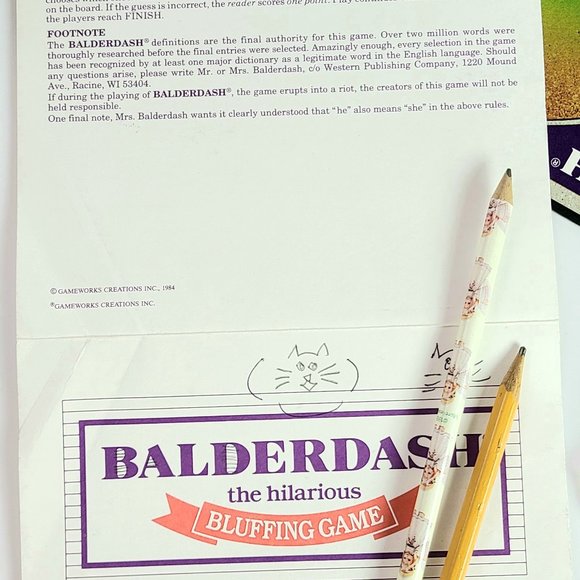 1984- BalderDash - The Games Gang Ltd.- The Hilarious Bluffing Game - Picture 9 of 9